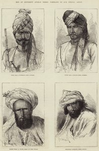 Muži různých afghánských kmenů